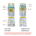 Custom White Yellow Basketball Jersey Uniform Suit Printed Your Logo Name Number