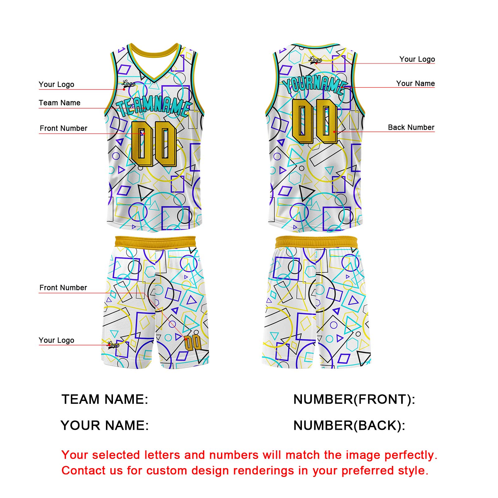 Custom White Yellow Basketball Jersey Uniform Suit Printed Your Logo Name Number