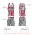 Custom Gray Pink Basketball Jersey Uniform Suit Printed Your Logo Name Number