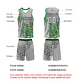 Custom Gray Green Basketball Jersey Uniform Suit Printed Your Logo Name Number