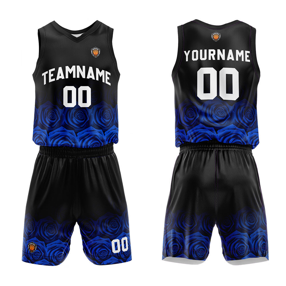 Custom Basketball Jersey Uniform Suit Printed Your Logo Name Number Royal