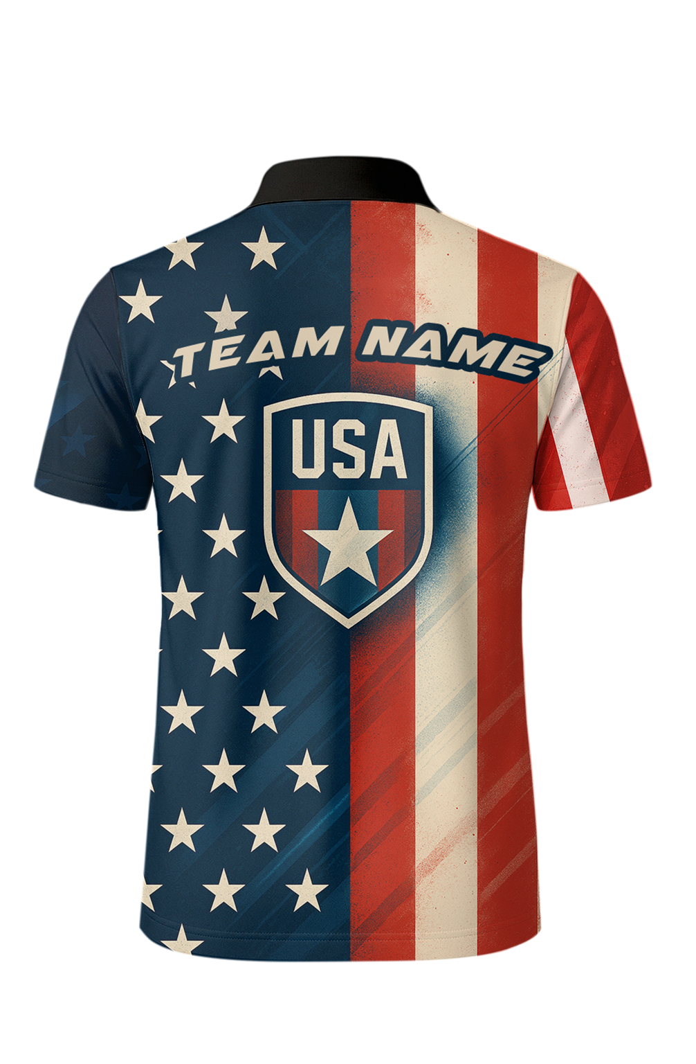 Patriotic Stars Stripes Shield Valor Bowling Jersey