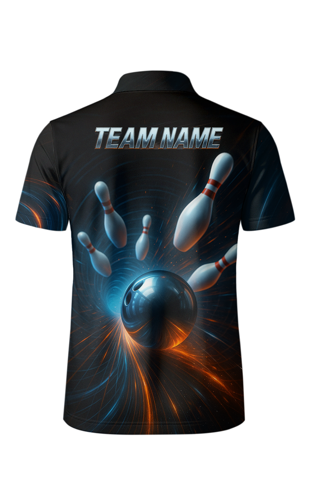 Cosmic Vortex Energy Trails Bowling Jersey