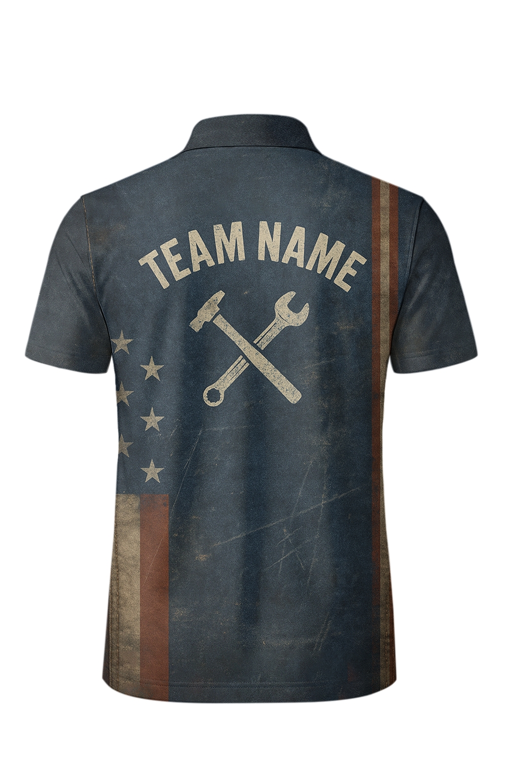 Vintage Industrial Distressed Mechanic Label Bowling Jersey
