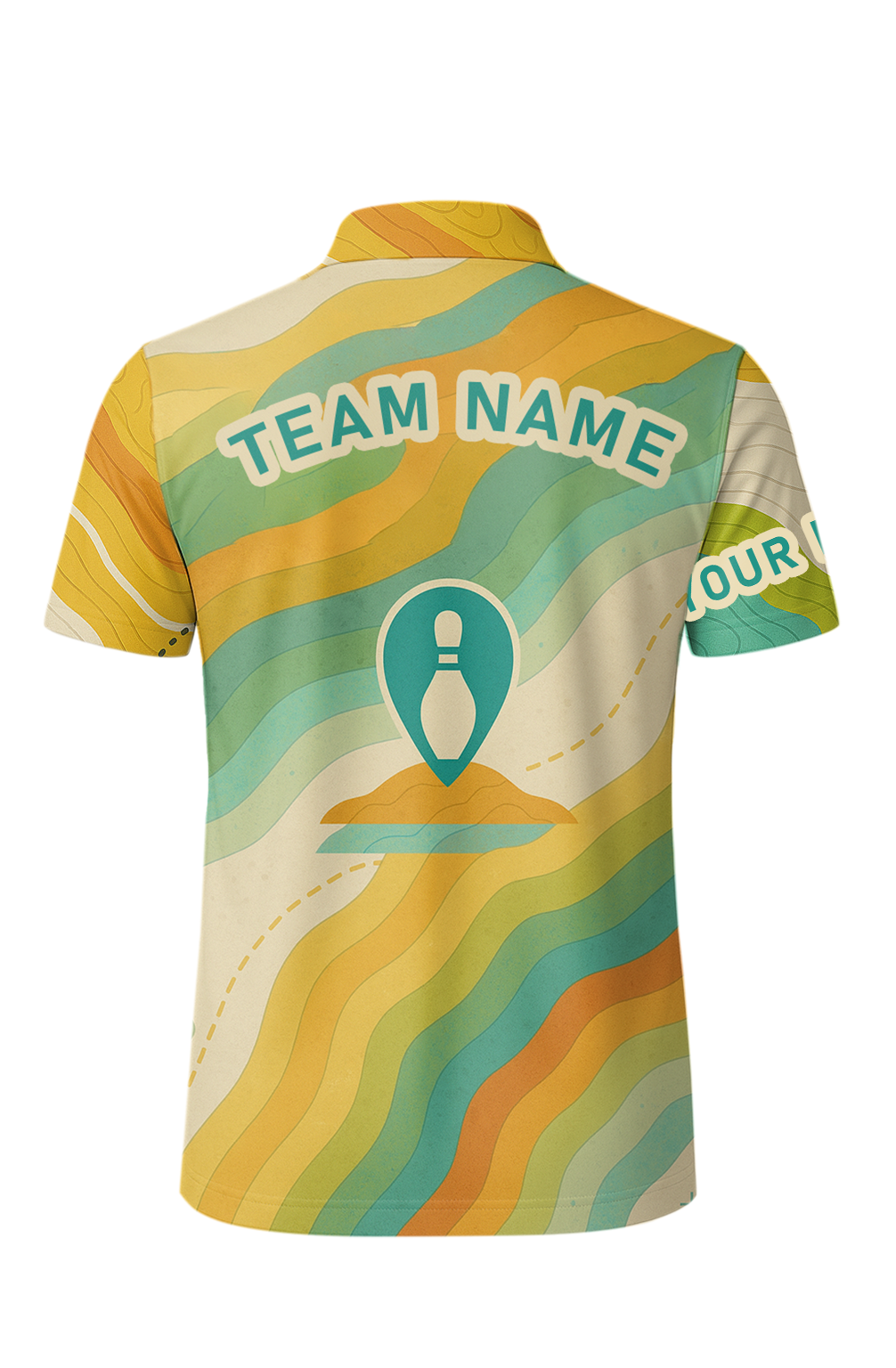 Vintage Contour Map Trail Bowling Jersey