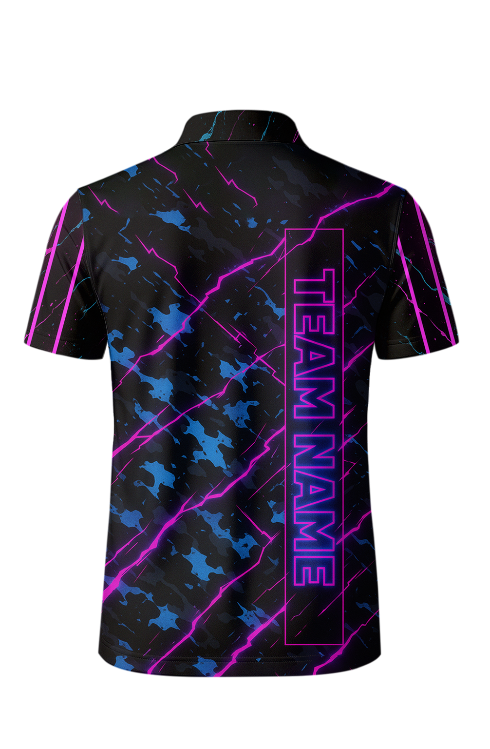Abstract Neon Lines Splatter Bowling Jersey