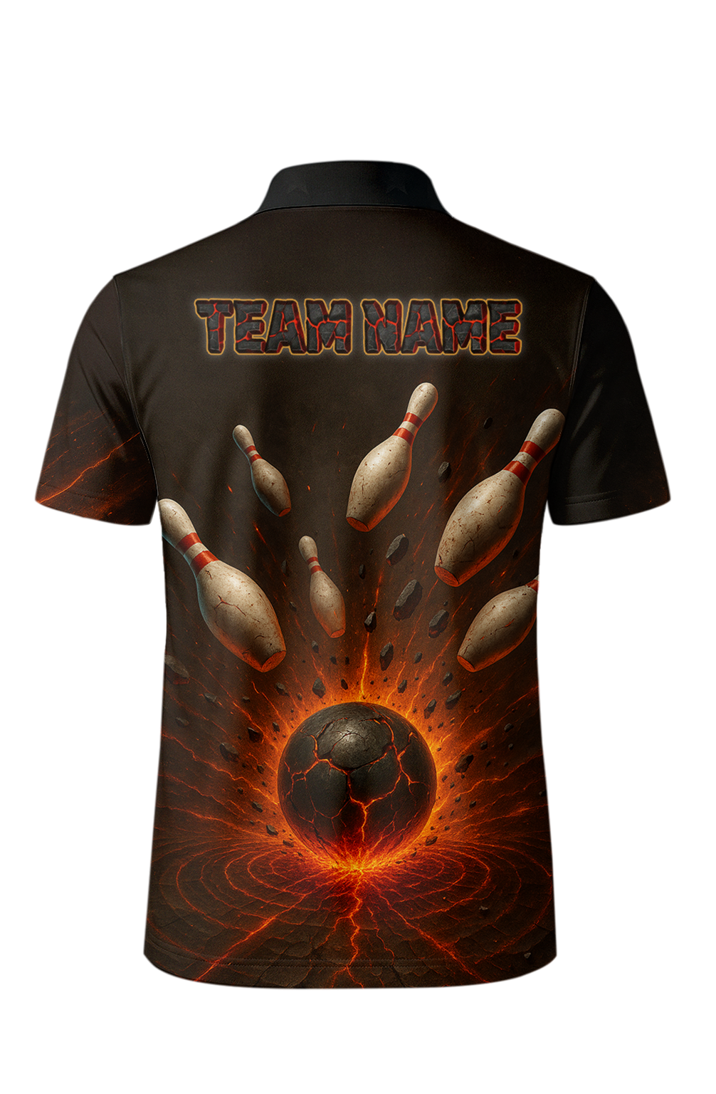 Fiery Impact Lava Explosion Bowling Jersey
