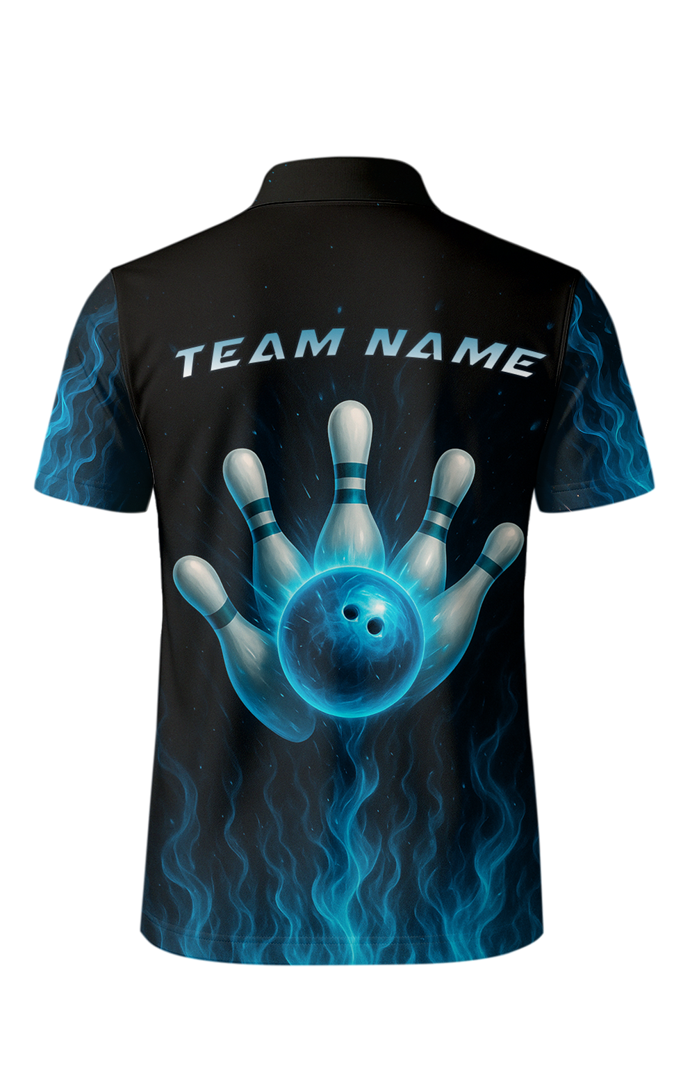 Intense Blue Flame Strike Bowling Jersey