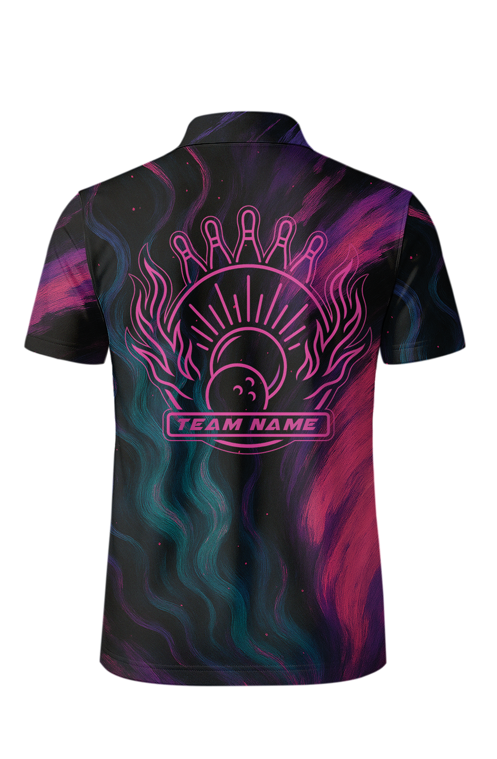 Energetic Purple Swirls Abstract Bowling Jersey