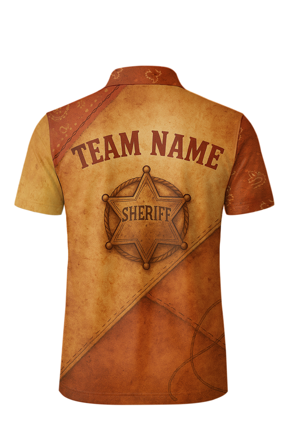 Rustic Vintage Western Sheriff Bowling Jersey