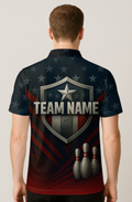 American Flag Shield Emblem Bowling Jersey