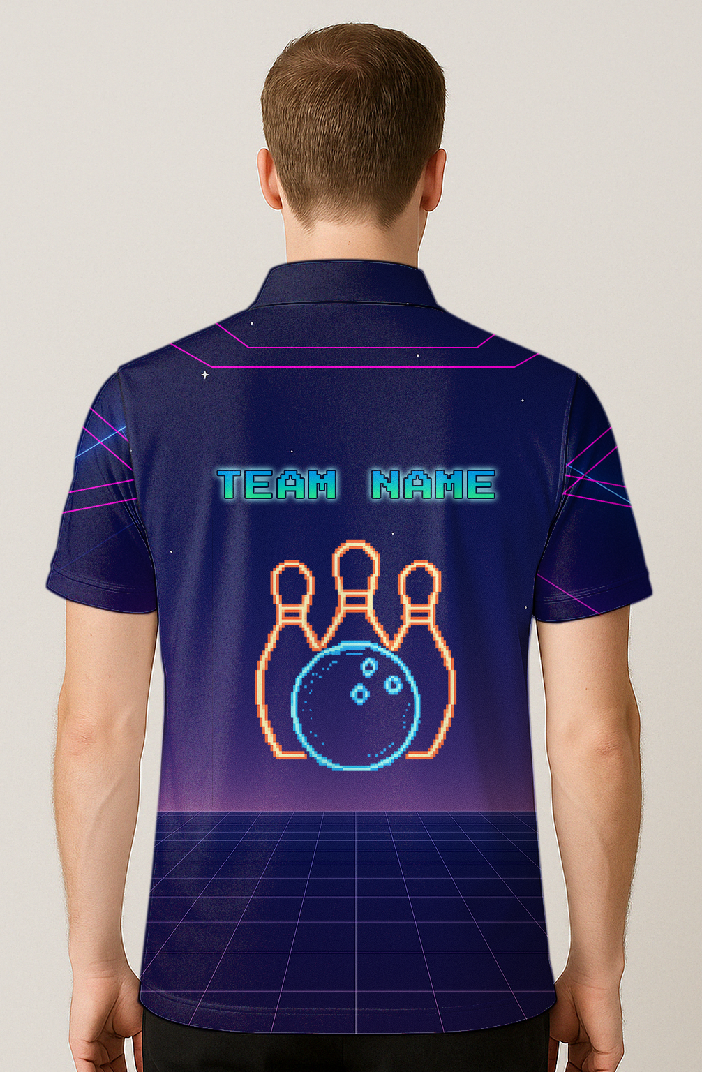 Neon Arcade Gaming Cabinet Bowling Jersey