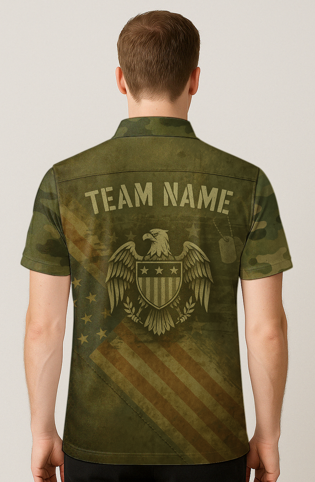 Military Camouflage Tactical Force Bowling Jersey