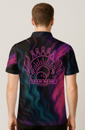 Energetic Purple Swirls Abstract Bowling Jersey