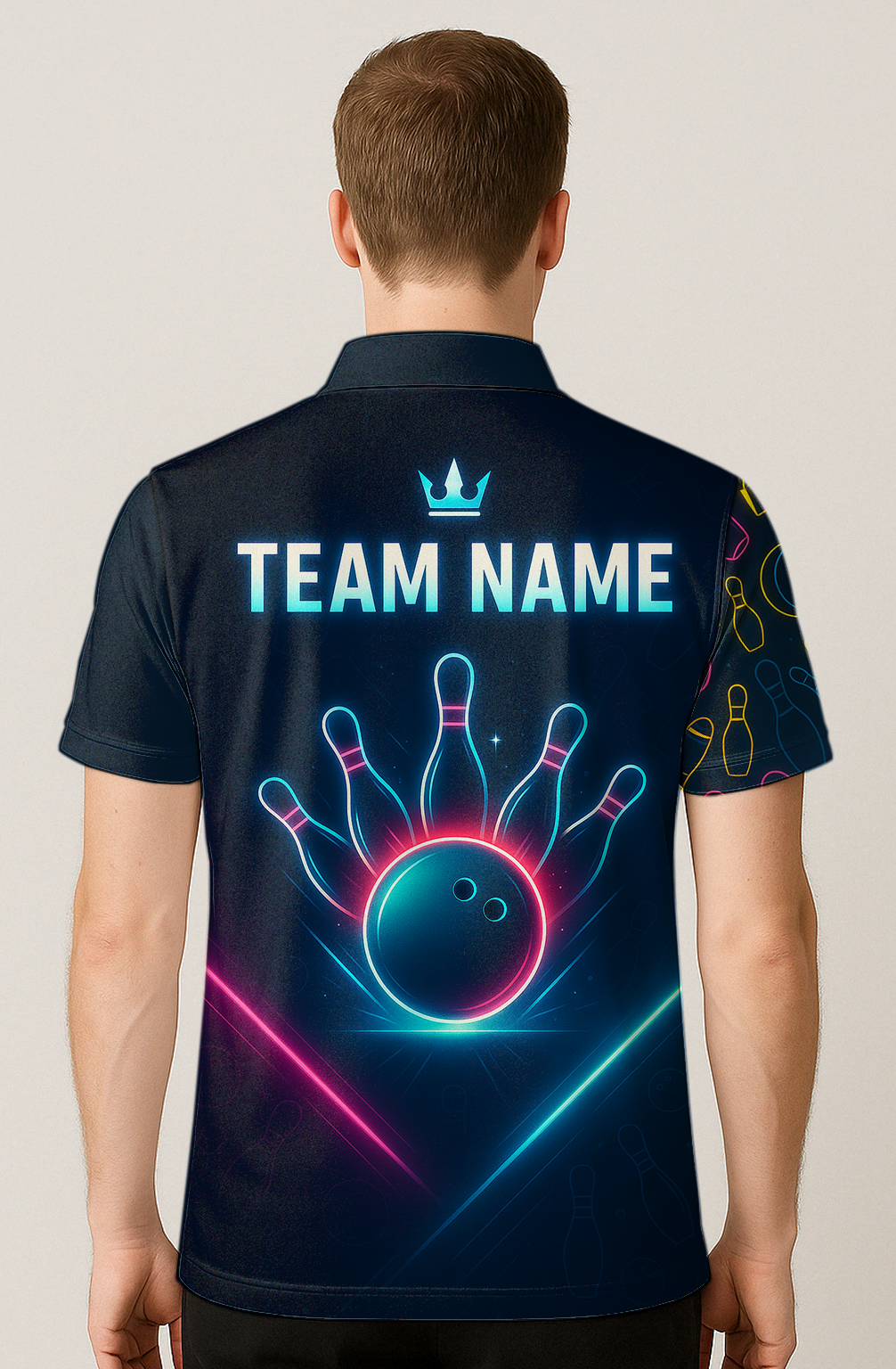 Energetic Neon Lightning Bowling Jersey