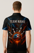 Patriotic Lightning Explosion Strike Bowling Jersey