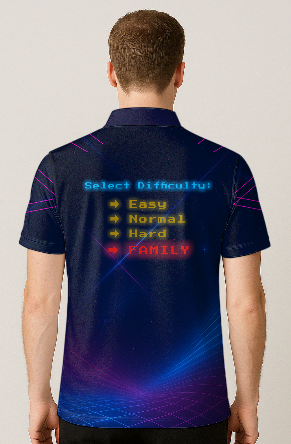 Synthwave Neon Life Schedule Bowling Jersey
