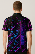 Abstract Neon Lines Splatter Bowling Jersey