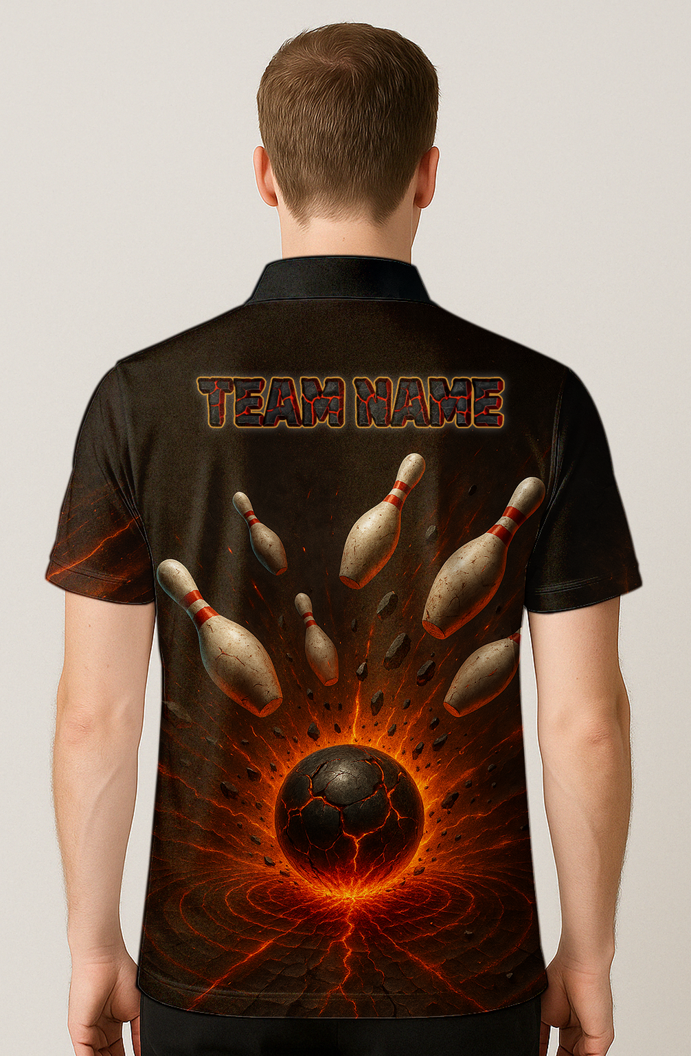 Fiery Impact Lava Explosion Bowling Jersey