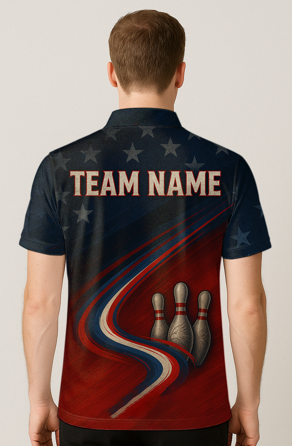 Stars Stripes Patriotic Eagle Bowling Jersey
