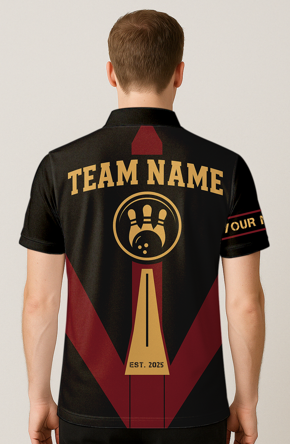 Geometric Color Panel Stripes Bowling Jersey