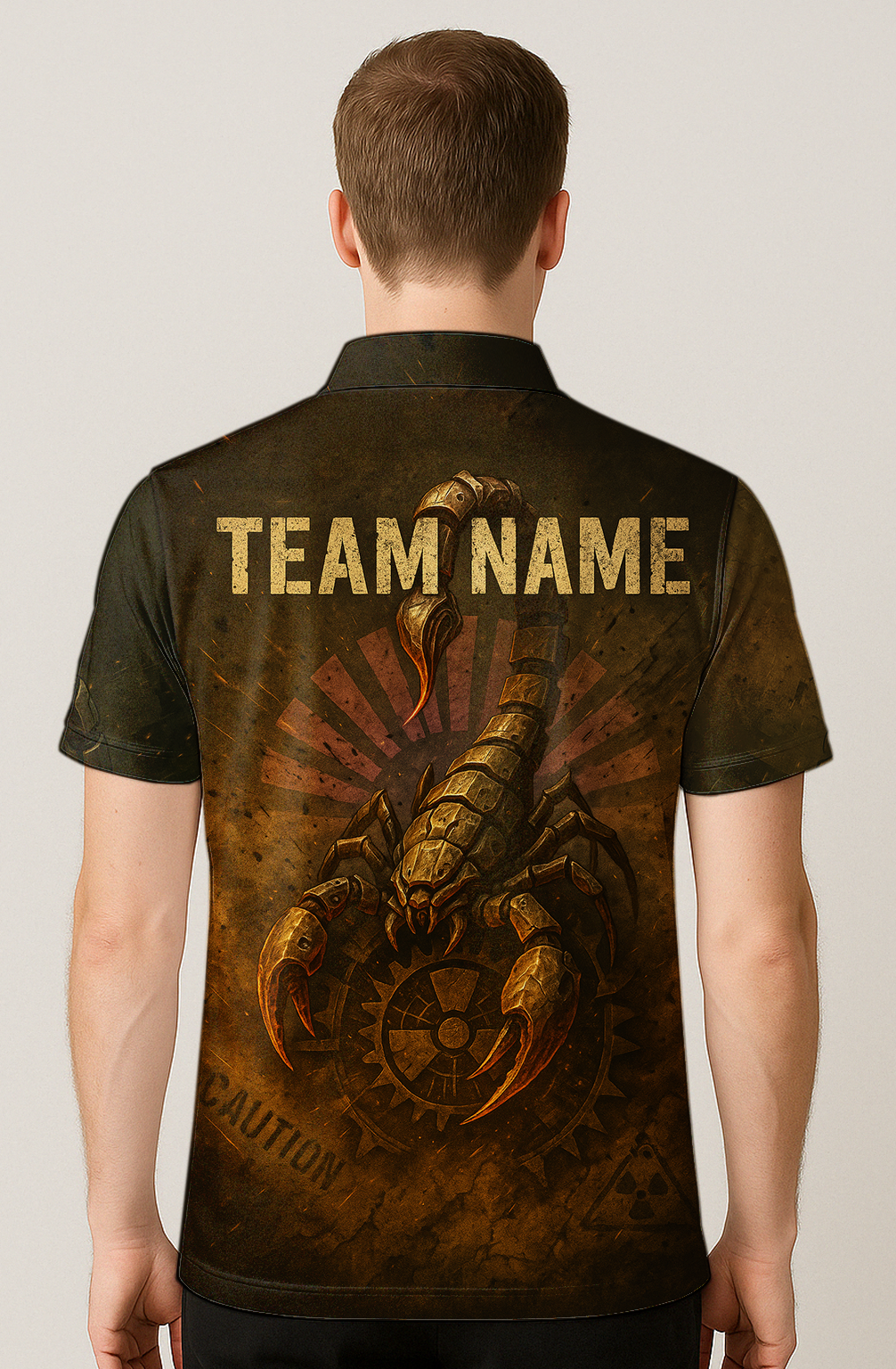 Steampunk Mechanical Scorpion Grunge Bowling Jersey