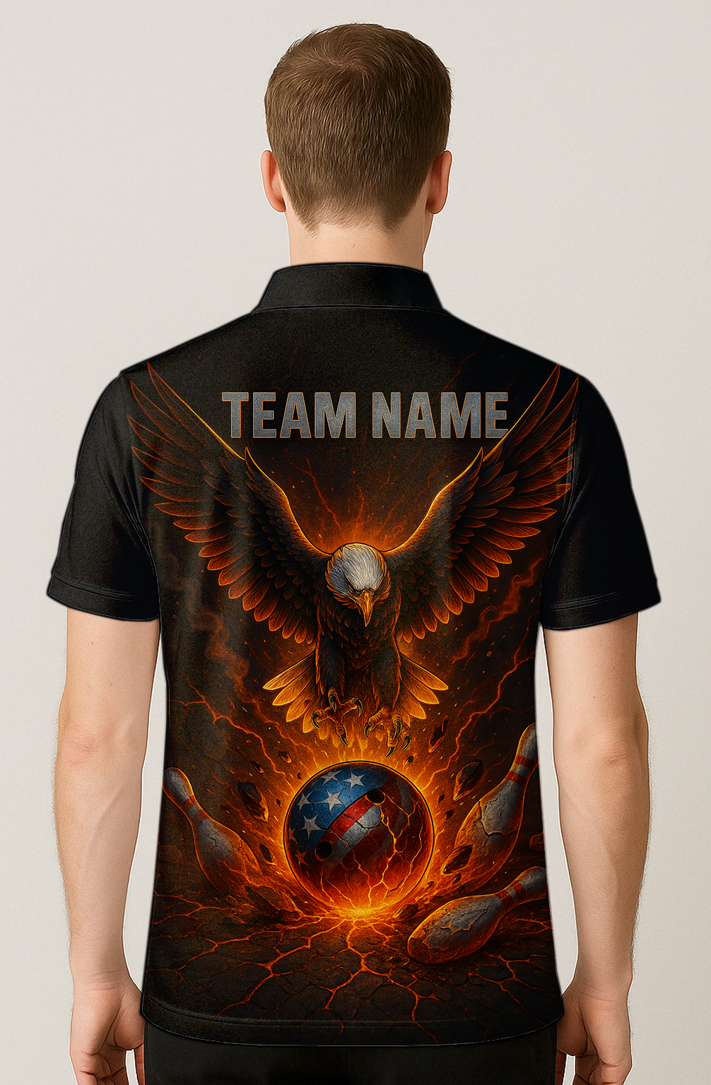 Majestic Eagle Fire Fury Bowling Jersey