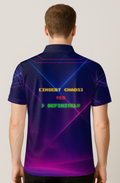Futuristic Neon Grid Player Bowling Jersey