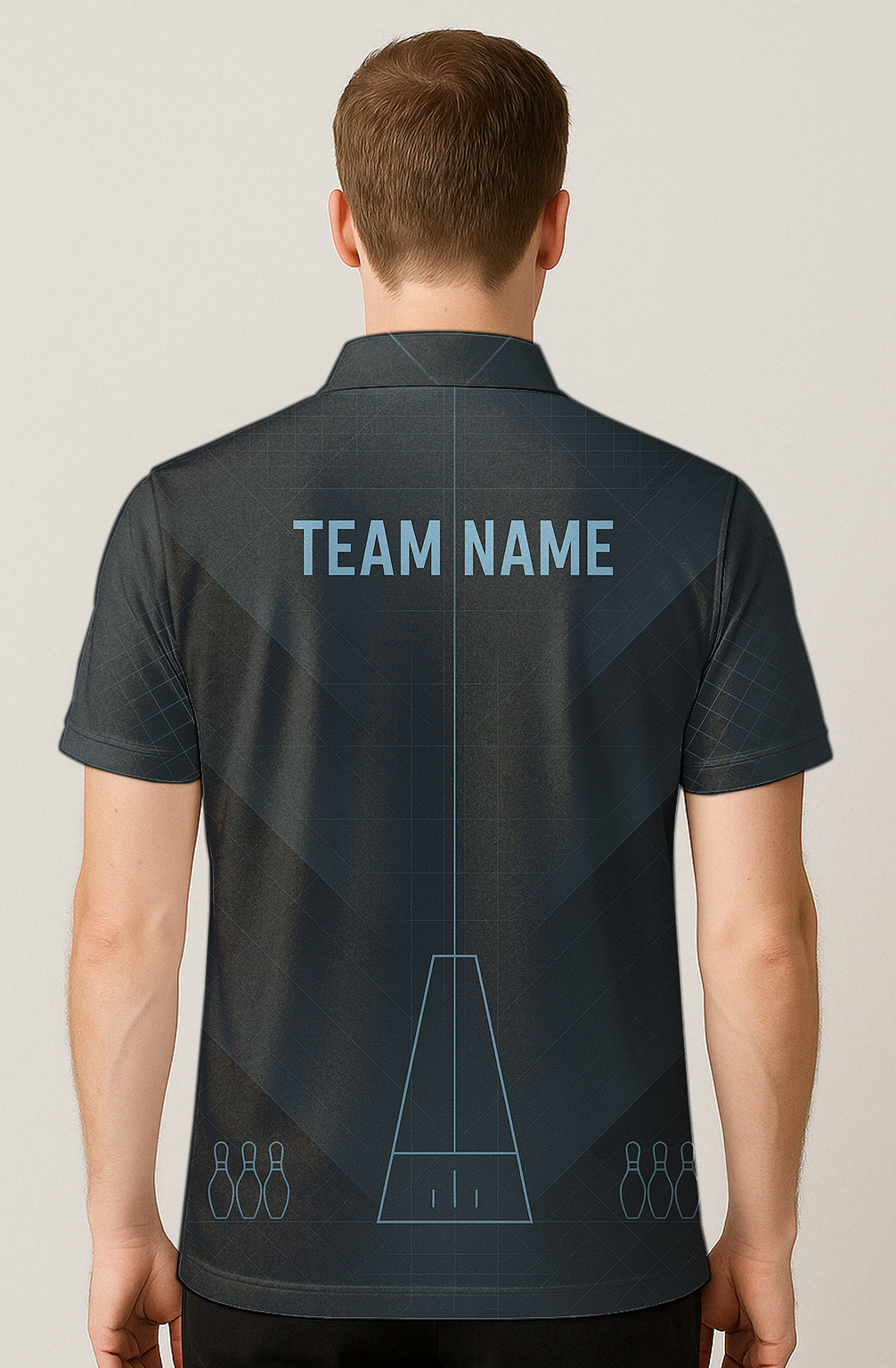 Minimalist Lane Diagram Grid Bowling Jersey