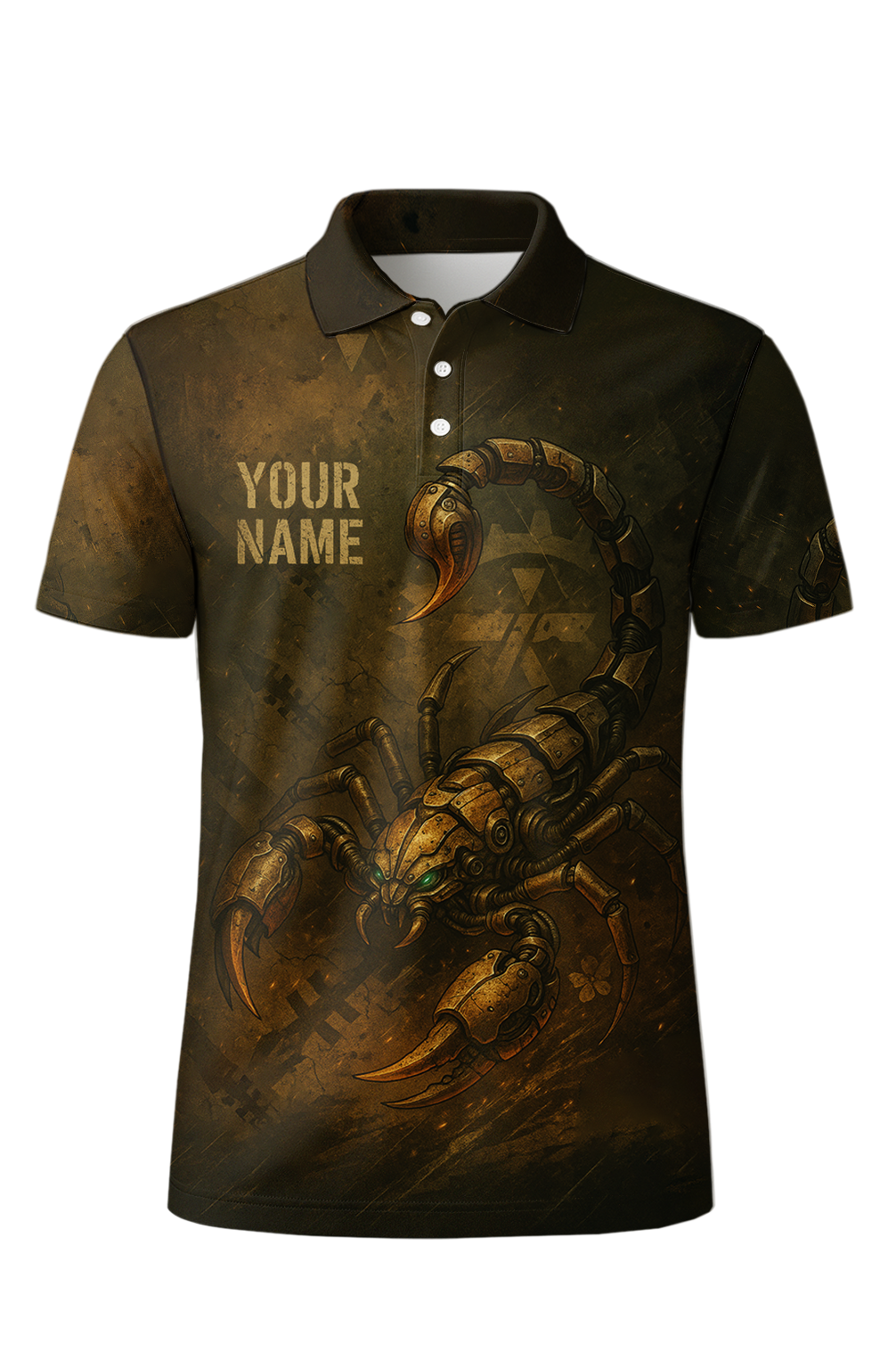 Steampunk Mechanical Scorpion Grunge Bowling Jersey