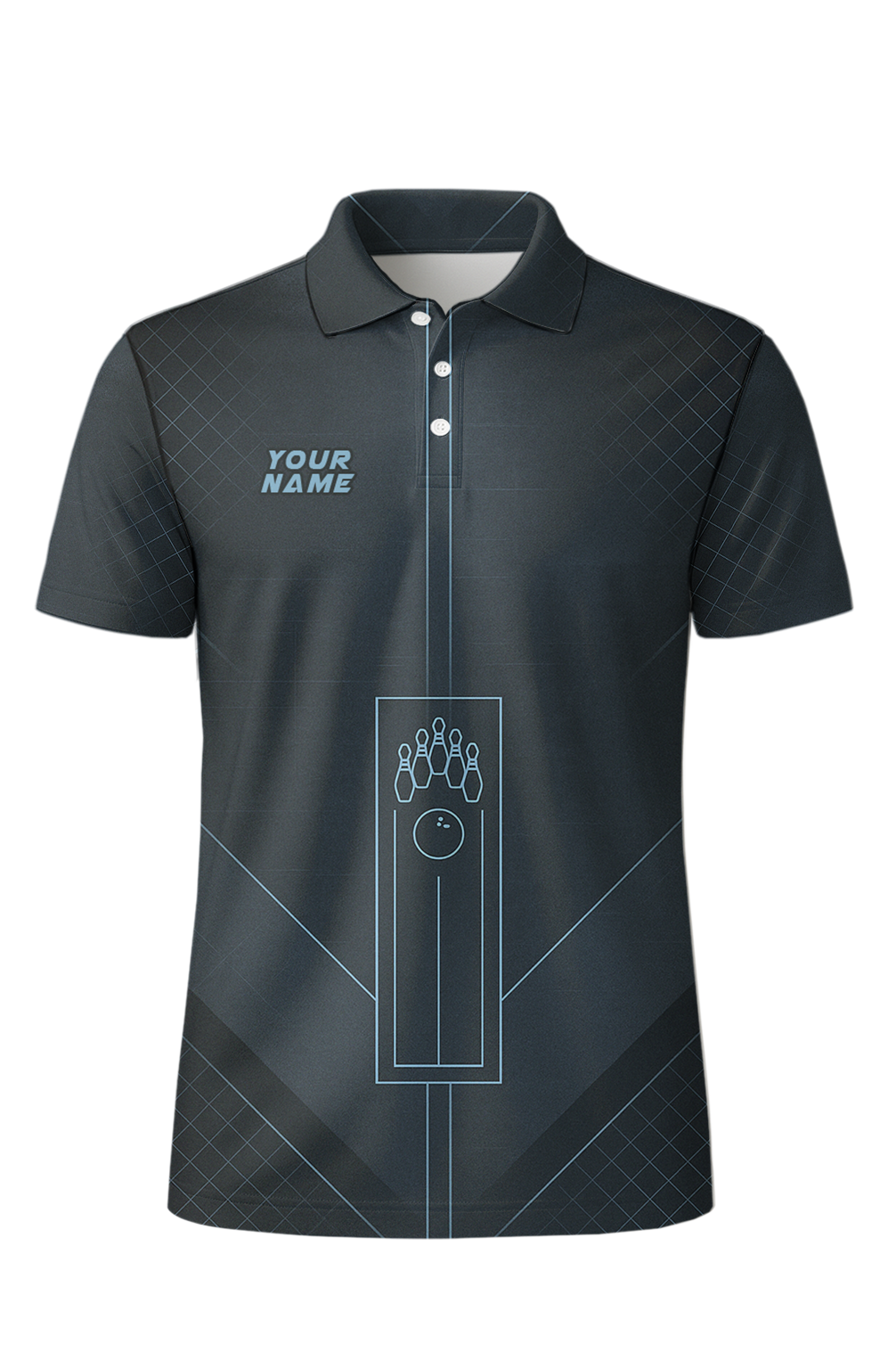 Minimalist Lane Diagram Grid Bowling Jersey