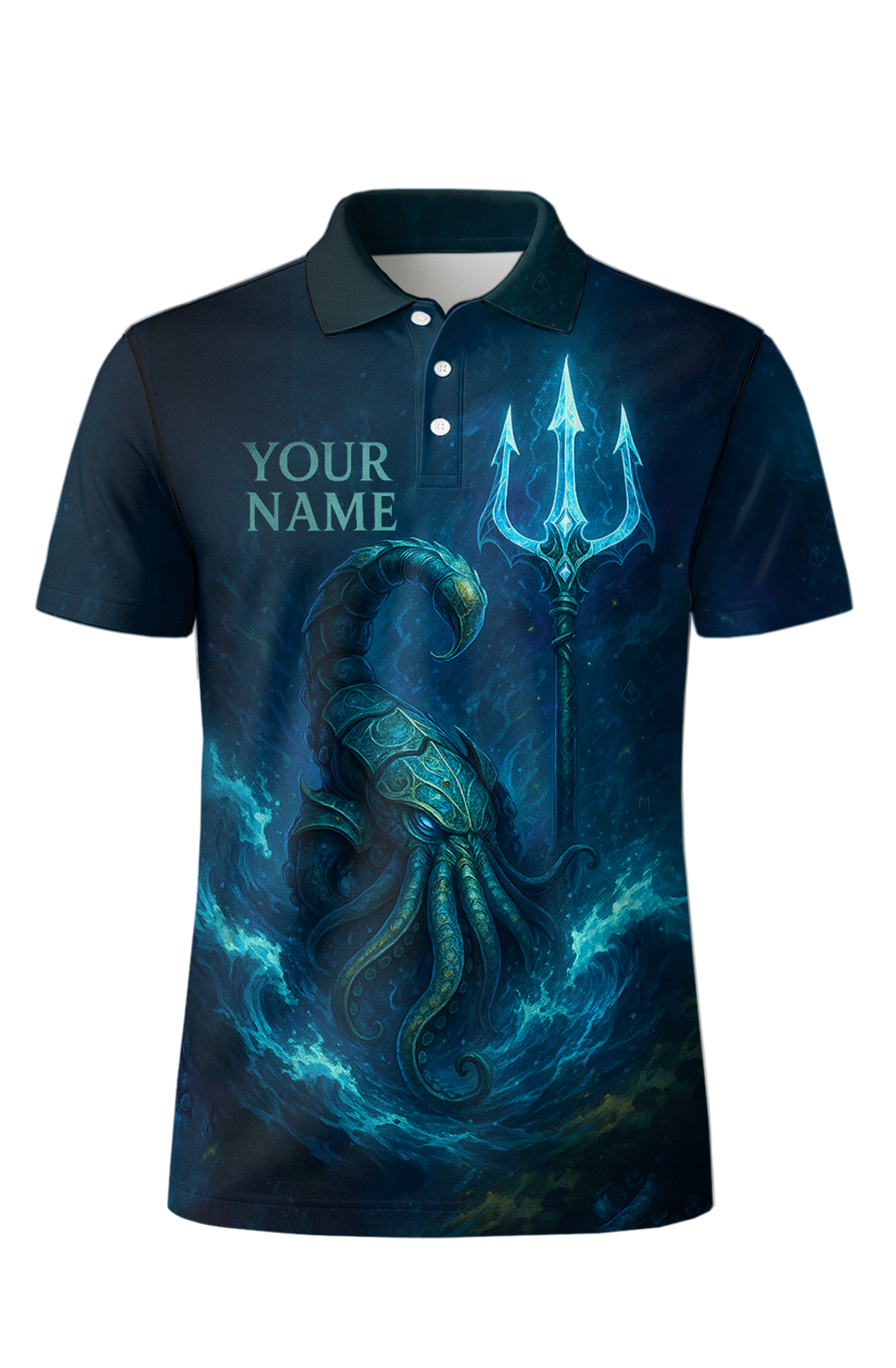 Mystical Abyssal Kraken Trident Bowling Jersey