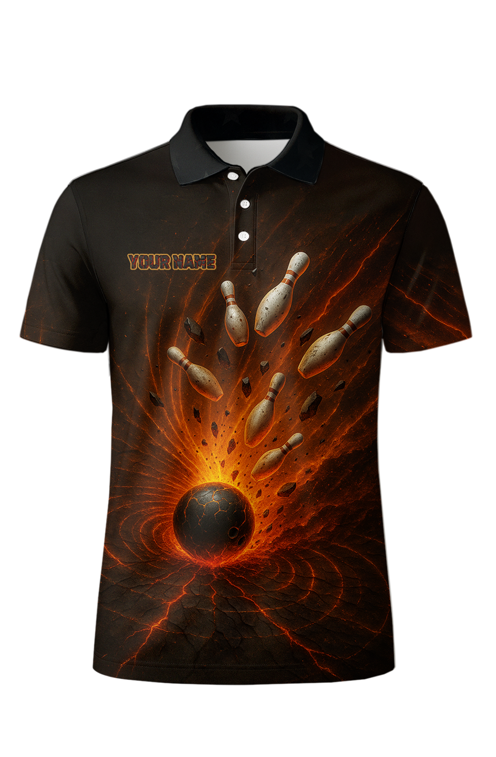 Fiery Impact Lava Explosion Bowling Jersey