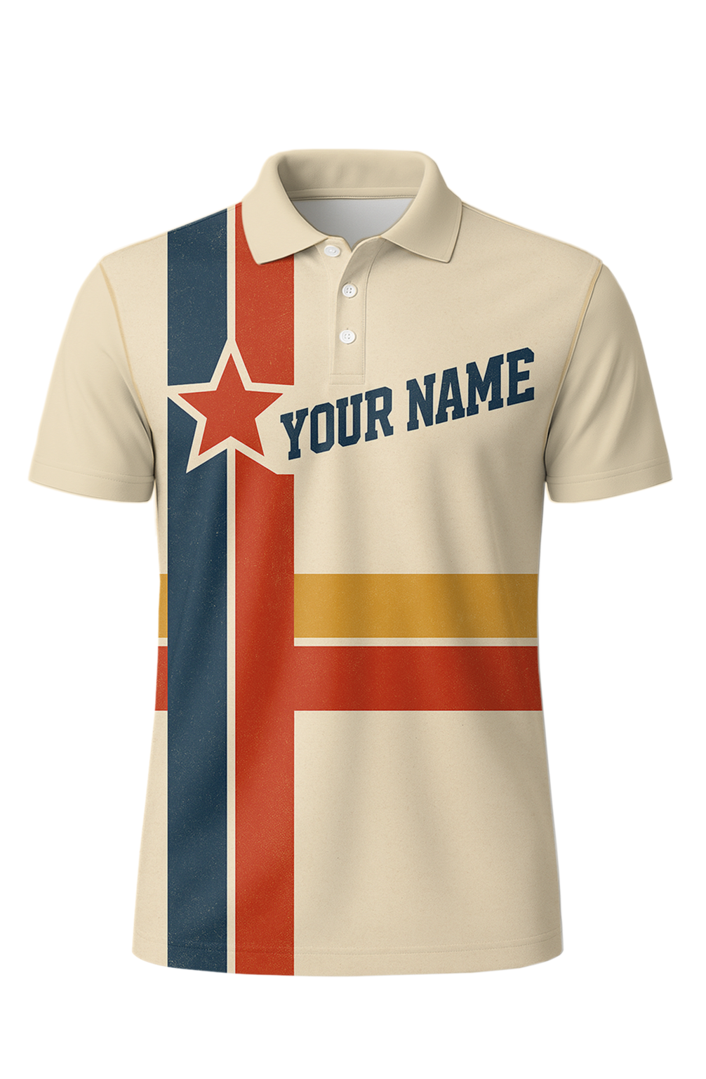Vintage Americana Star Stripe Bowling Jersey