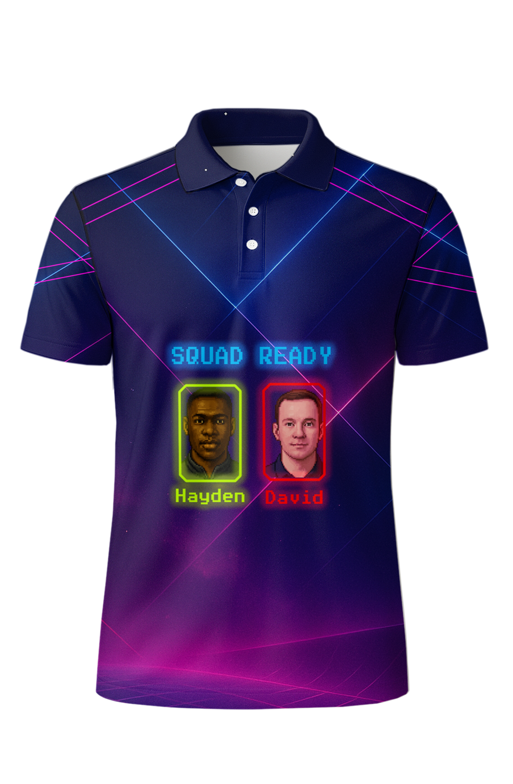 Futuristic Neon Grid Player Bowling Jersey