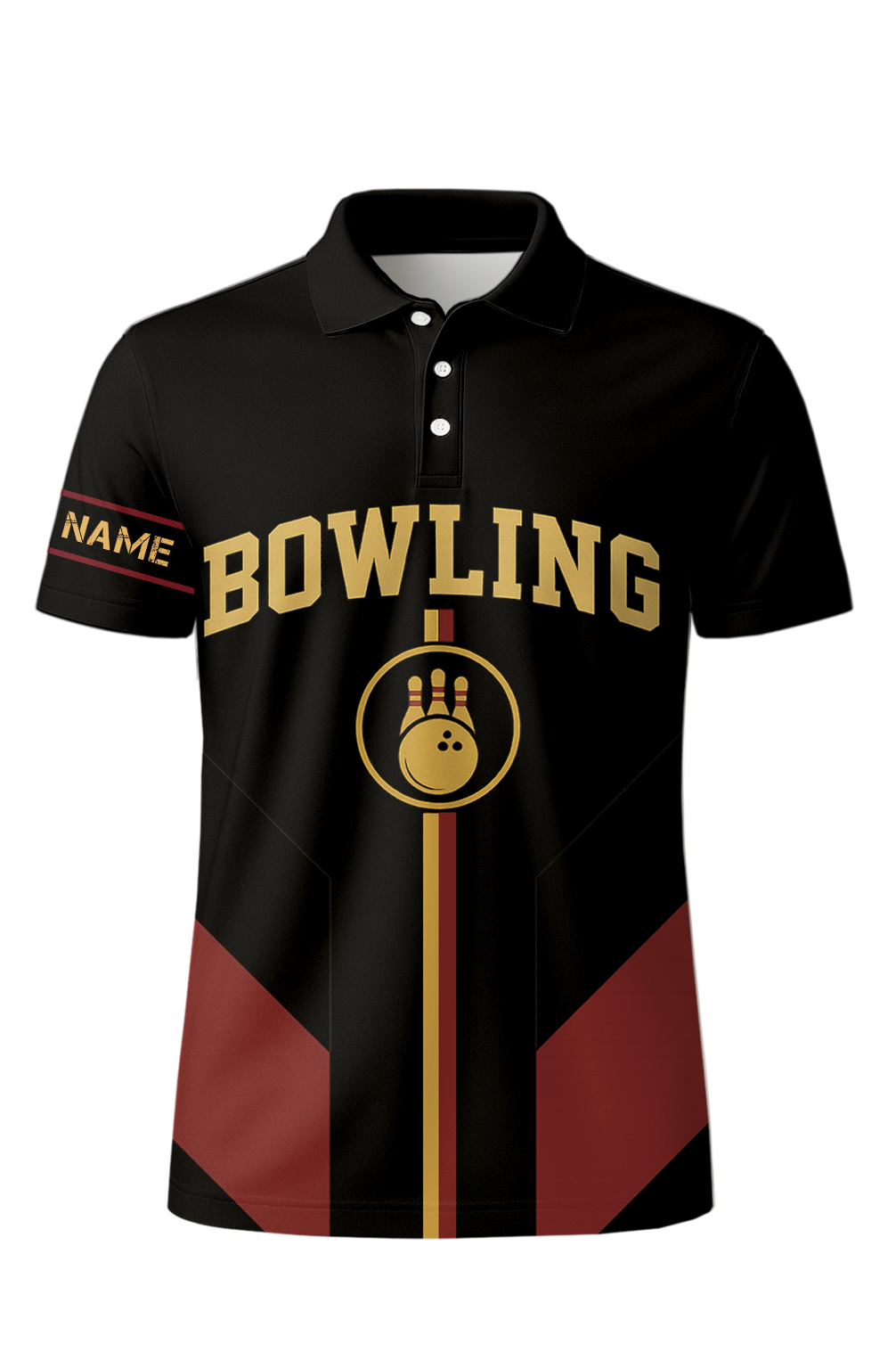 Geometric Color Panel Stripes Bowling Jersey