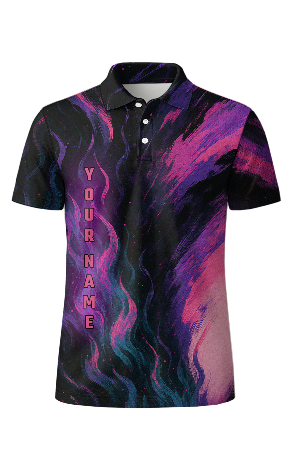 Energetic Purple Swirls Abstract Bowling Jersey