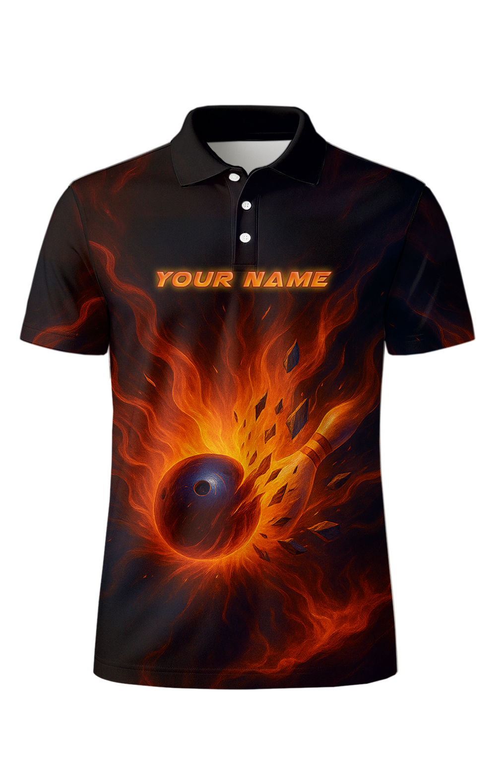 Fiery Impact Explosion Power Bowling Jersey