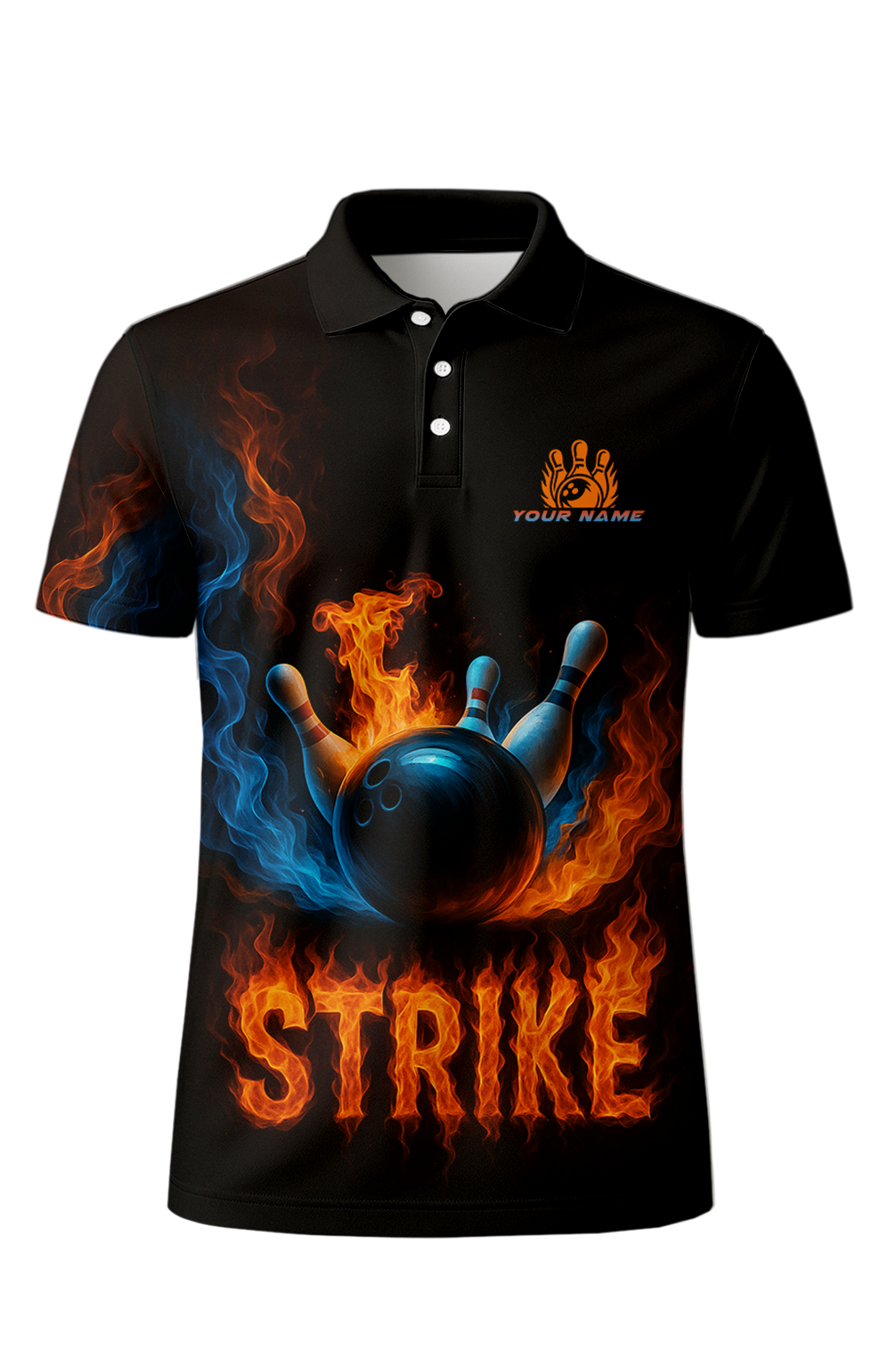 Explosive Fiery Smoke Strike Bowling Jersey