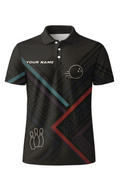 Modern Geometric Angular Stripes Bowling Jersey