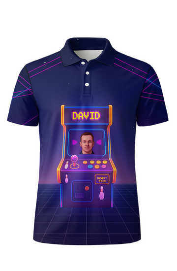 Neon Arcade Gaming Cabinet Bowling Jersey