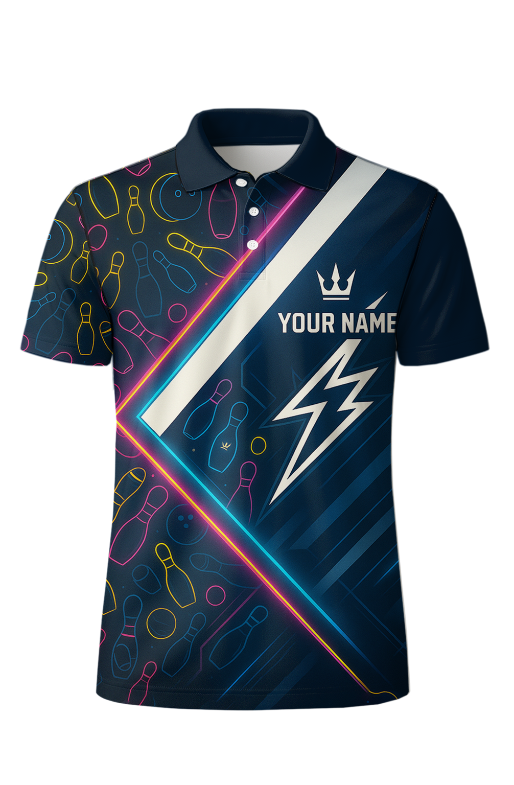 Energetic Neon Lightning Bowling Jersey