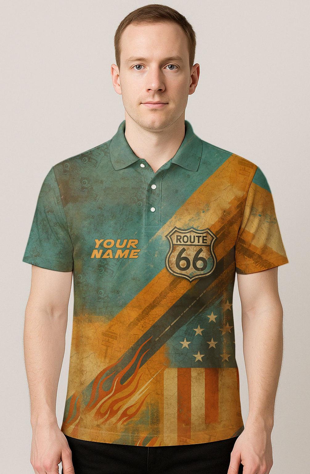 Route Sixty Six Vintage Road Bowling Jersey