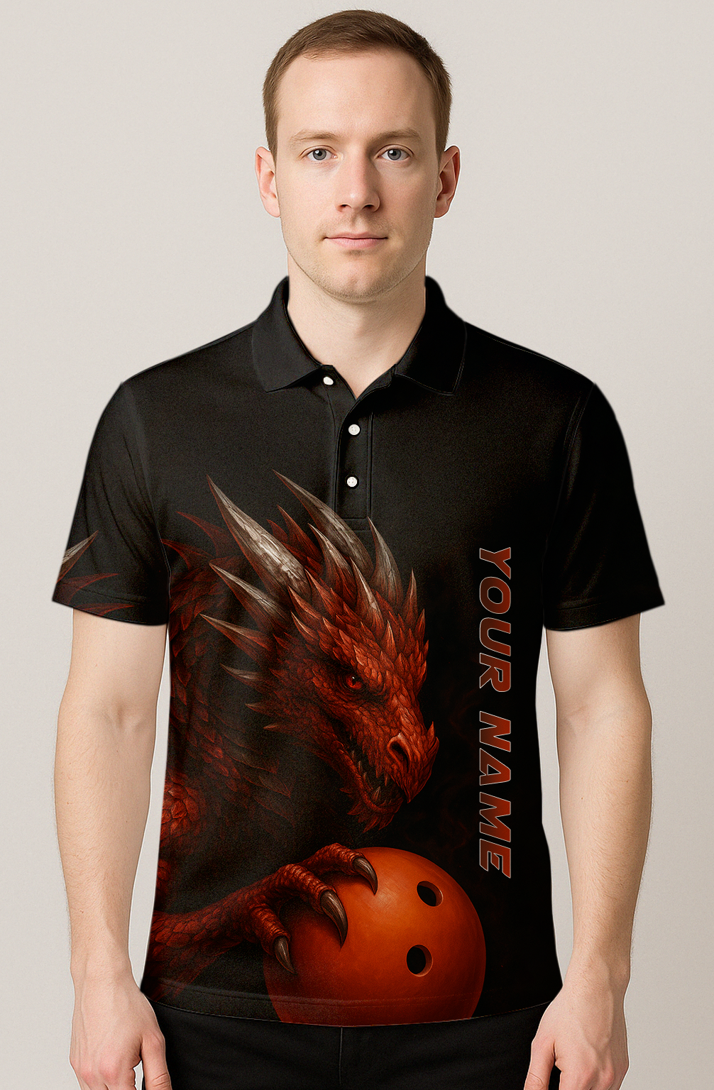 Mythic Dragon Holding Bowling Ball Bowling Jersey