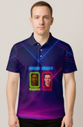 Futuristic Neon Grid Player Bowling Jersey