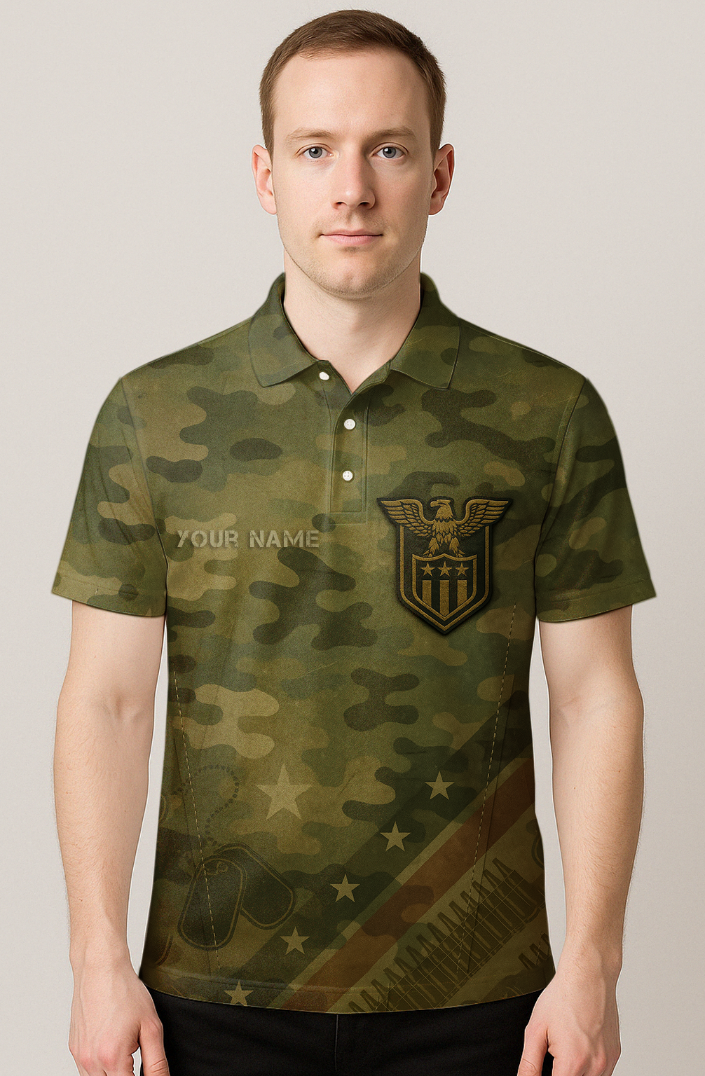 Military Camouflage Tactical Force Bowling Jersey