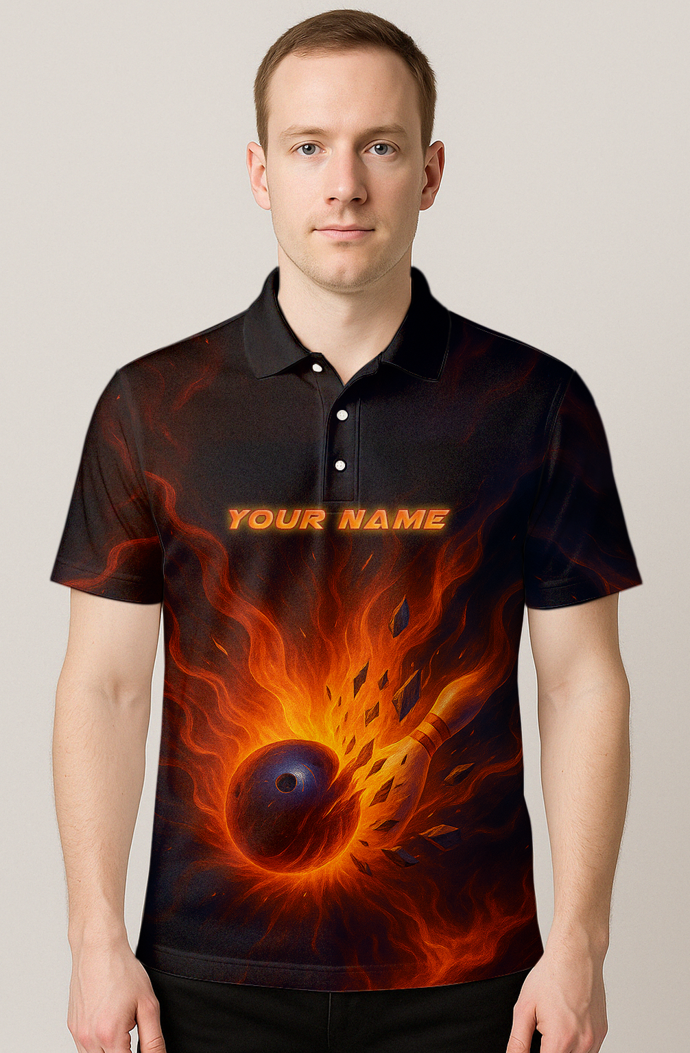 Fiery Impact Explosion Power Bowling Jersey