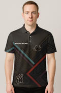 Modern Geometric Angular Stripes Bowling Jersey