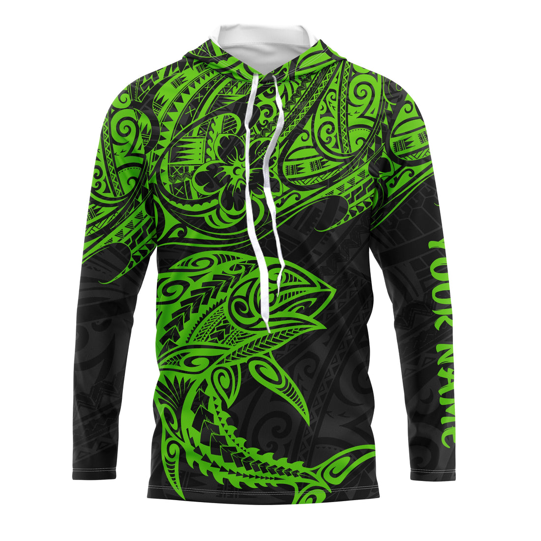 Tuna Fishing Polynesian tattoo custom name UV protection fishing gifts - TMTS043