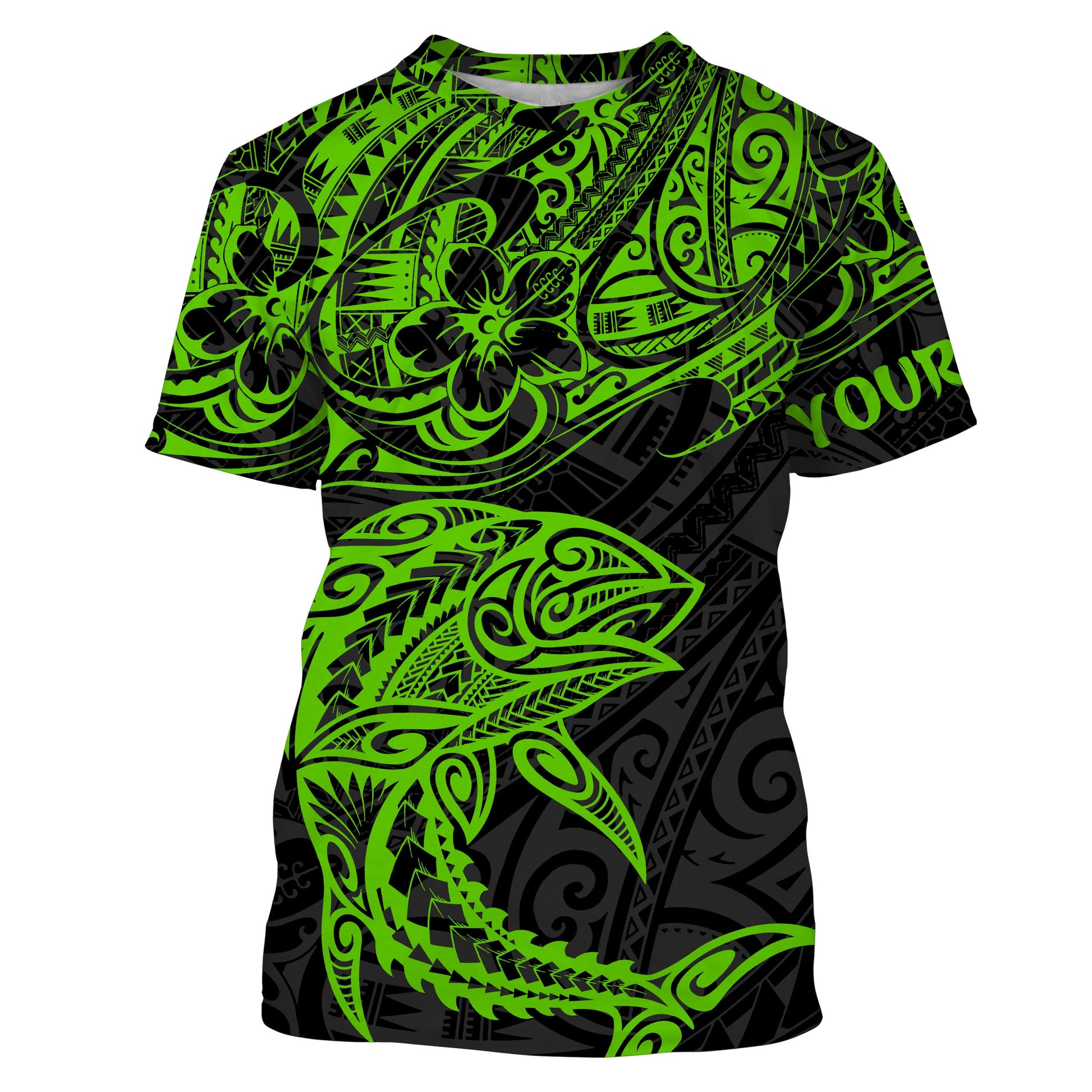 Tuna Fishing Polynesian tattoo custom name UV protection fishing gifts - TMTS043